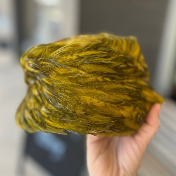 Vintage 1940s Mr Malt green feather hat